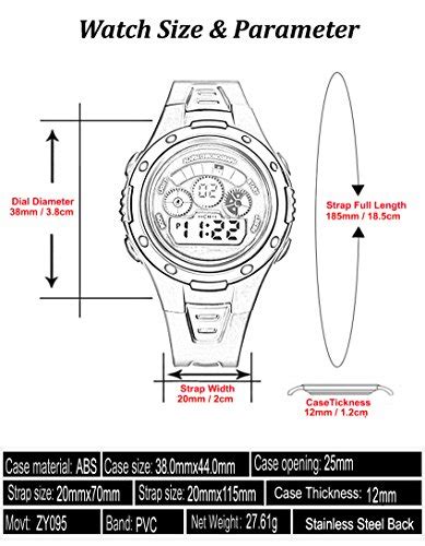 DIRAY Digital 3-Eye dial Alarm Chronograph Cold Backlight Feature ...
