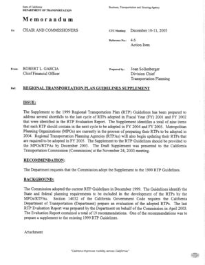 Fillable Online dot ca Regional Transportation Plan Checklist - Plan ...