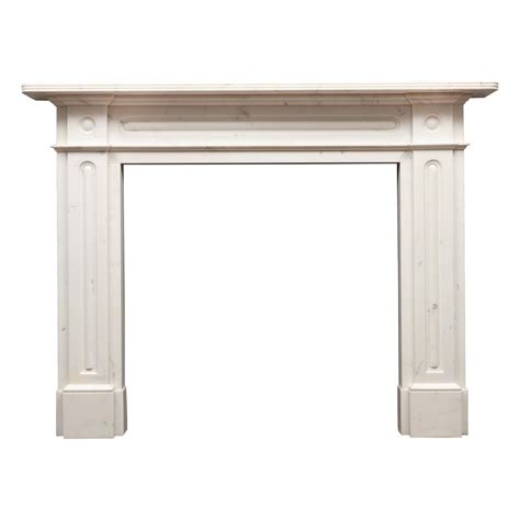 Regency Style White Marble Fireplace Mantel at 1stDibs