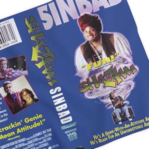 CUSTOM Distressed 80s Retro Sinbad Shazam VHS Movie Case Sherpa Fleece ...