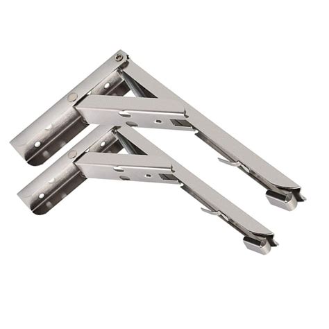 Buy 1 pair Folding Shelf Brackets Heavy Duty Stainless Steel ...