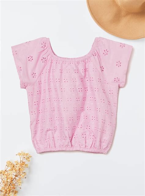Buy Girls Schiffli Top Online at just Rs. 499.0 - 1000015195571 | Max ...