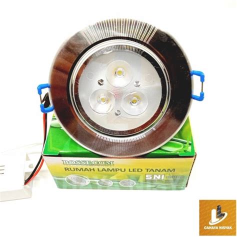 Jual Lampu Down light led 3 W 3 Watt, 3 mata plafon putih dan kuning ...