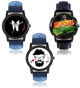BVM Creation Casual Analogue Multi-Colour Dial Men Watch Combo- BVM-001 ...