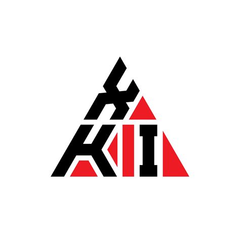Xki-Dreieck-Buchstaben-Logo-Design mit Dreiecksform. Xki-Dreieck-Logo ...