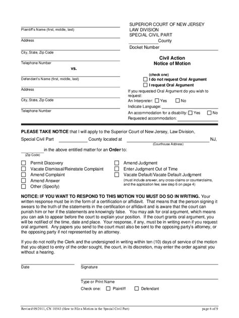 2011 Form NJ CN 10543 - Blank Fillable Template | Fill Out, Print ...