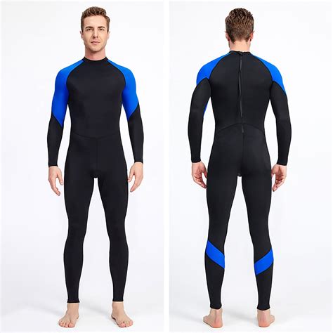 Lroveb Mens Swim Trunks Long Sleeve Rash Guard One Piece Swimsuit Color ...