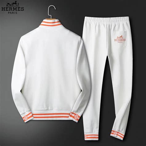 HERMES || Men Black/White Tipped Detail Tracksuit – FASHION MYST