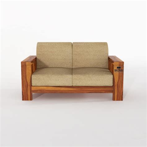 Sardardhara Sheesham Wood 2 Seater Sofa Set for Living Room Wooden Sofa ...
