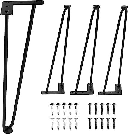 Dcloud 16 inch Powder Coated Legs Heavy Duty Hairpin Cabinet Legs Legs ...