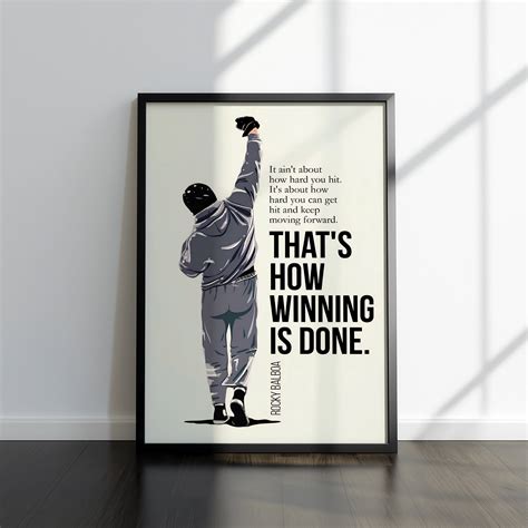 Rocky Balboa “How Winning Is Done” Motivational Poster – FEMTOARTS