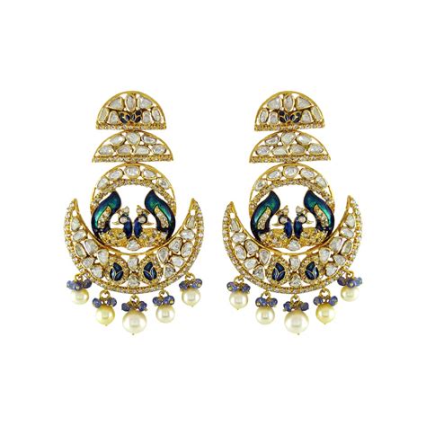 Classic Peacock Chandbali – Kalajee Jewellery