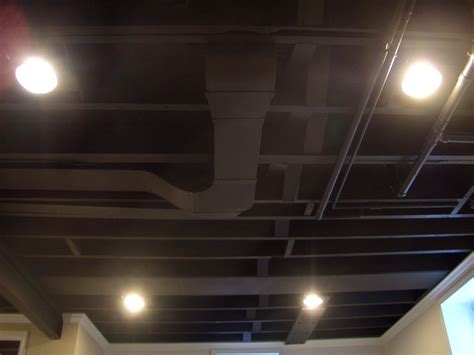 Cool Home Creations: Finishing Basement: Black Ceiling | Finishing ...