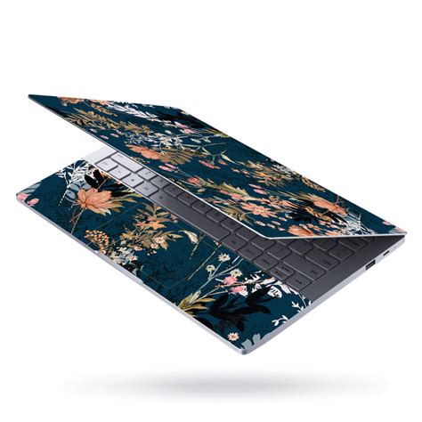 Shop Floral Blossom Design on Dark Blue Laptop Skin | Buy Online Now ...