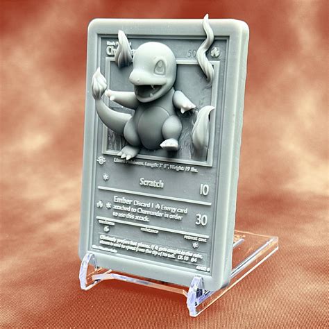 🐉 Charmander 3D Printable Pokémon Card; Pokemon TCG・ STL File for 3D ...