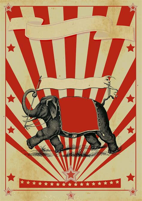 Circus Elephant Vintage Poster Free Stock Photo - Public Domain Pictures