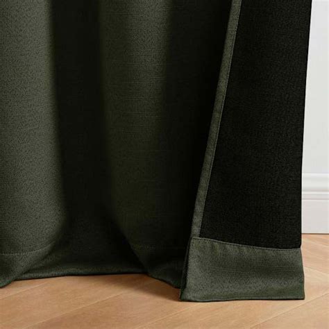 Faye Olive Thermal Weave Room Darkening Curtain Panel, 84"