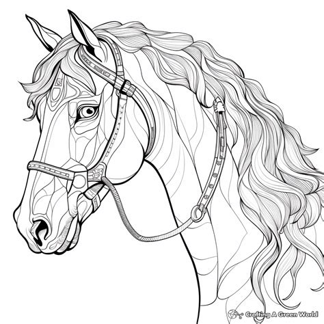 Horse Head Coloring Pages