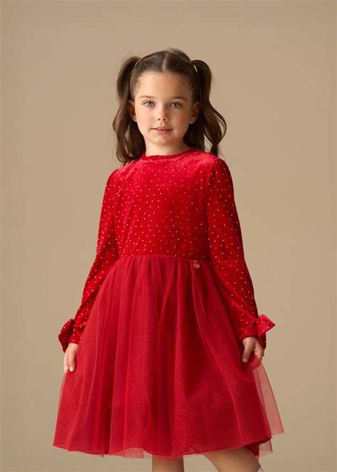 Angel & Rocket Girls Red Solid Dresses