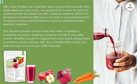 Prifo ABC Juice Powder Apple Beetroot Carrot Instant Energy Drink