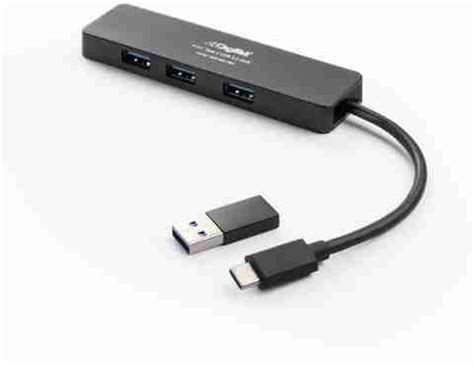 DIGITEK DUH 004 PRO DUH 004 PRO High Speed USB C Hub with 4 USB Ports ...