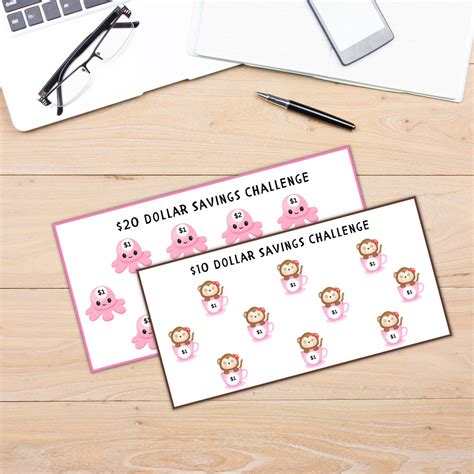 Buy Kids Savings Challenge Printable Tracker, A6 Kids Mini Saving ...