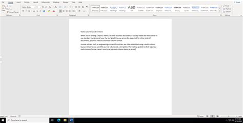 Image result for Word Columns Formatting