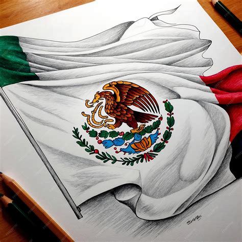 Festive Mexican Flag Drawing Images Perfect for National Celebrations ...