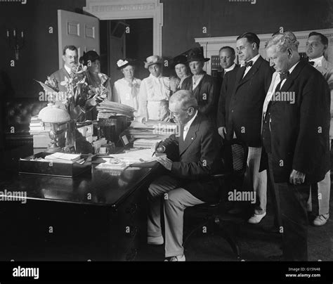 Wilson signing child labor bill, 1916. The Keating-Owen Child Labor Act ...