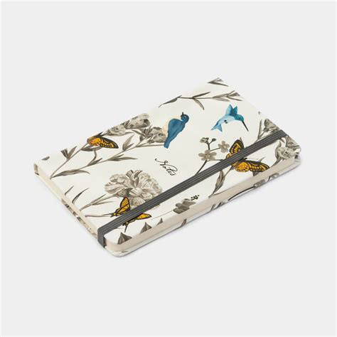 Libreta ejecutiva de 14 x 9 cm diseño mariposa