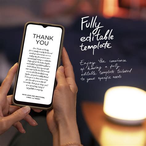 Electronic Thank You Card Template, Minimalist Wedding Thank You for ...