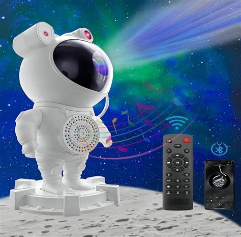 Spaceman Starry Sky Projector night light with Bluetooth Music Speaker ...
