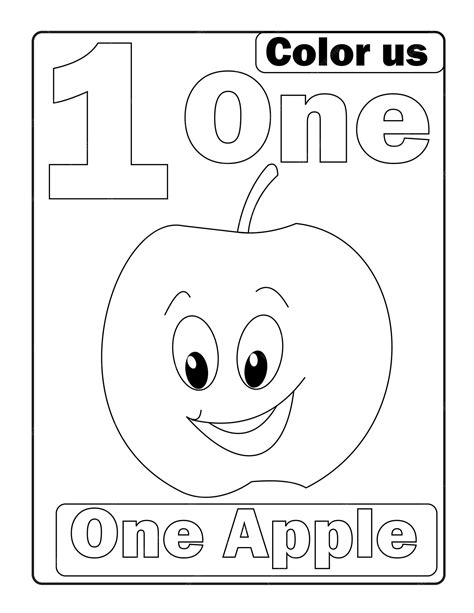 Number 1 Color Sheet - Jenny Printable