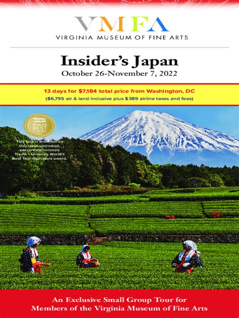 Fillable Online Insider's Japan - Virginia Museum of Fine Arts Fax ...