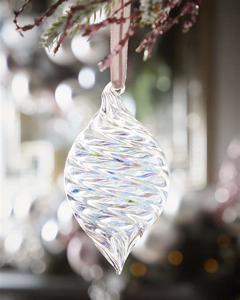 Jim Marvin 150MM Clear Glass Christmas Ornament | Horchow