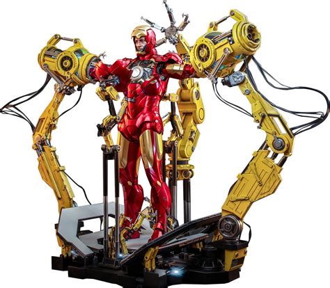 Buy Hot Toys 1:4 Iron Man Mark IV with Suit-Up Gantry - Iron Man 2, Red ...