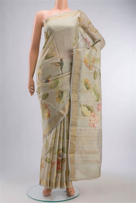 Light Green Bhagalpuri Tussar Silk Saree – Nalli Silk Sarees Pvt Ltd