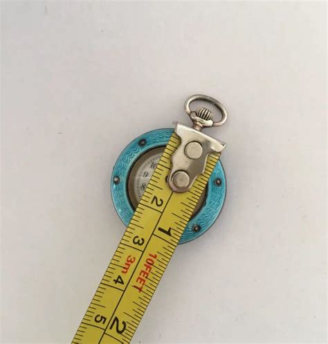 Antique Turquoise or Blue Enamel Silver Fob Watch at 1stDibs | enamel ...