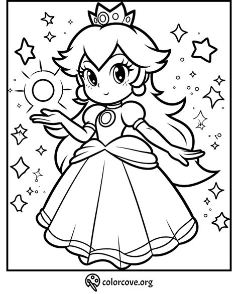 Free Coloring Pages Of Princess Peach