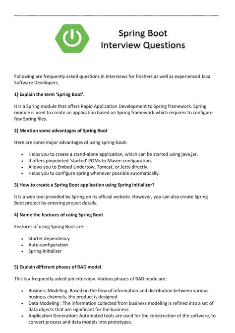 Spring Boot Interview Questions With Answer - Following are frequently ...