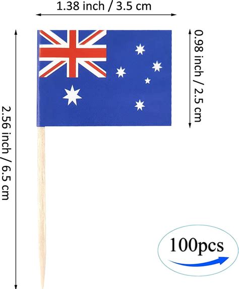 Buy QQSD Australia Toothpick Flag Australian Small Mini Cupcake Topper ...