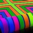 Whaline 6 Colors Neon Gaffer Cloth Tape, Fluorescent UV Blacklight Glow ...
