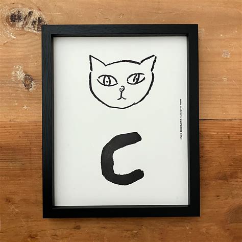 ポスター IZUMI SHIOKAWA-猫とC／Cat and C | TOMIGAYA Letterpress