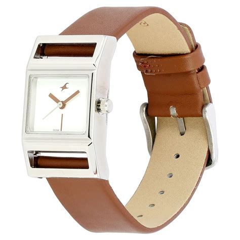 Buy Online Fastrack Quartz Analog White Dial Leather Strap Watch for ...