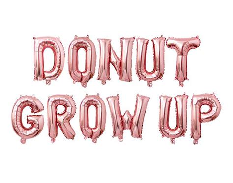 Buy AnnoDeel Donut Grow Up Balloons, Donut Grow Up Birthday Banner for ...