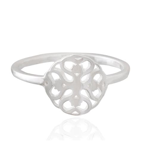 Simplicity silver 925 ring (Lotus/Mandala/Om) – Karma Koncept