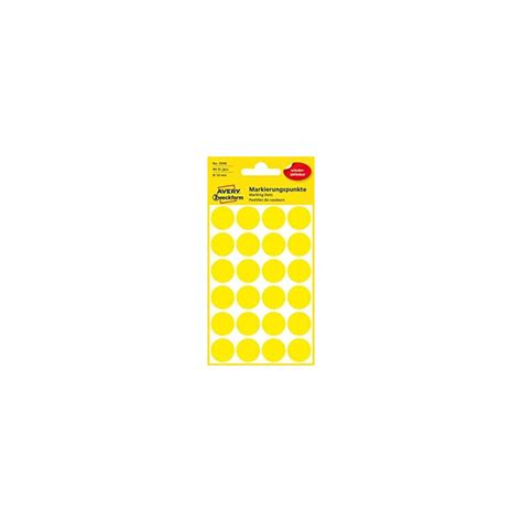 Adhesive dots, calibre 18mm, yellow 96 pc., 2,70
