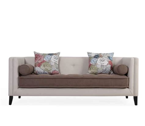 Phoenix Sofas Three Seater Sofa (L 85" x B 33" x H 31", Beige) : Amazon ...