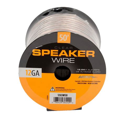 Metra Electronics Clear 12 Gauge Speaker Wire