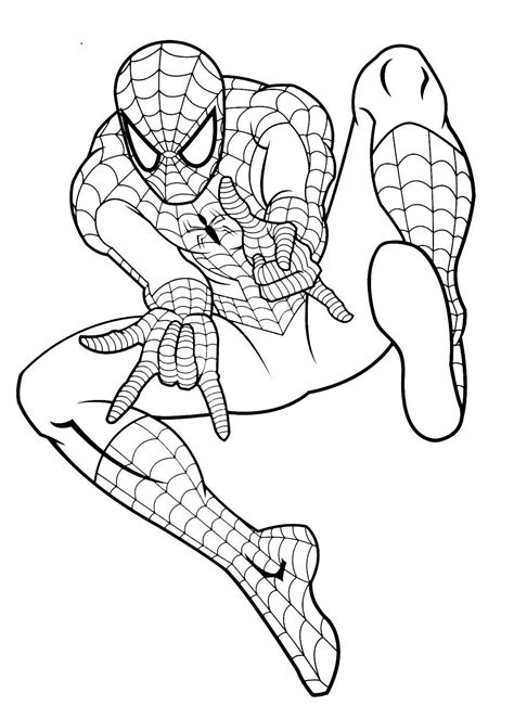 Spiderman Coloring Sheet Printable - Printable Templates
